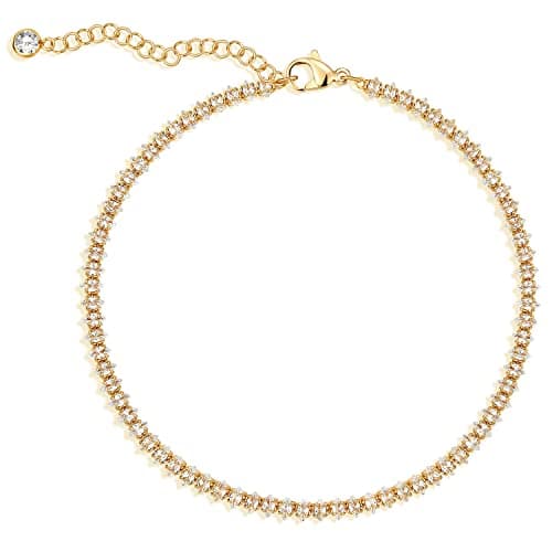MEVECCO Gold Plated Dainty Anklet for Women Boho Beach Jewelry