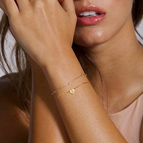 Turandoss Personalized Initial Bracelets for Women and Girls