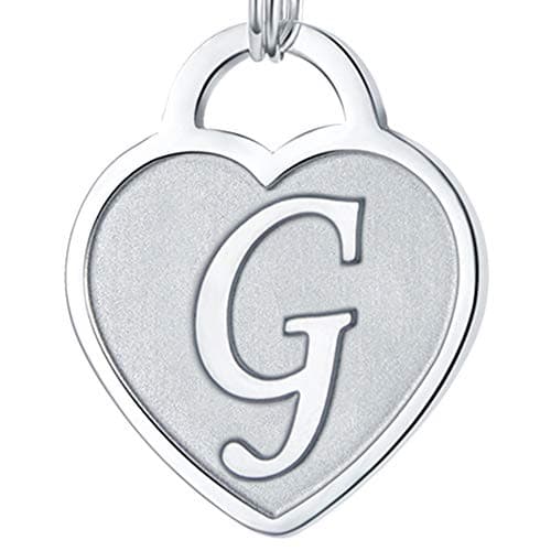 Stainless Steel Engraved Heart Initial Bracelet - Birthday Christmas Gift for Women & Teen Girls