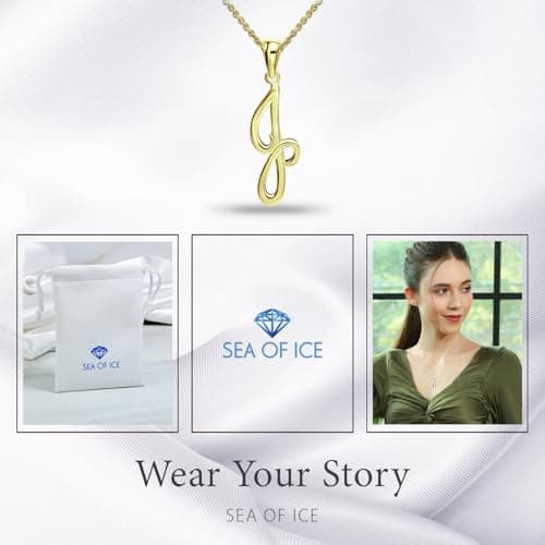 Sterling Silver Alphabet Letter Pendant Necklace, Personalized Women's Initial Necklace
