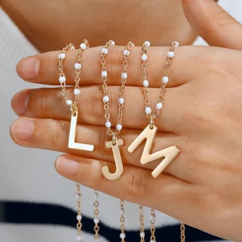 Ursteel Gold Initial Necklace for Women