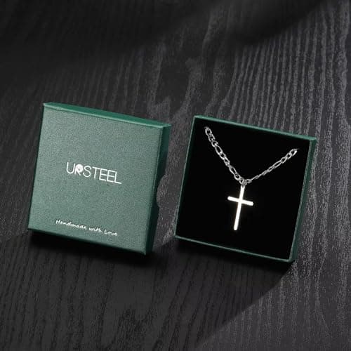 Premium Sterling Silver Cross Necklace for Men and Women