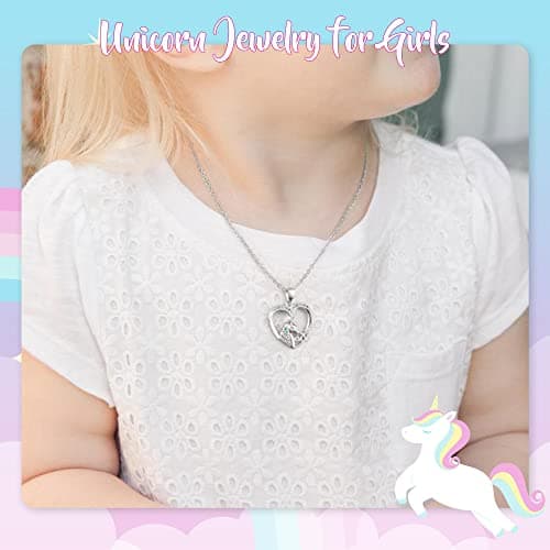 BRIJEWLIC Silver Cursive Initial CZ Heart Necklace for Girls & Teen Girls