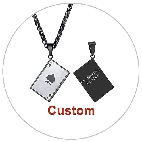 Men's U7 Stainless Steel 18K Gold Plated Arrowhead/Wolf Teeth Pendant Necklace