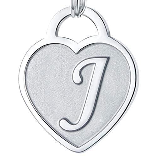 Stainless Steel Engraved Heart Initial Bracelet - Birthday Christmas Gift for Women & Teen Girls