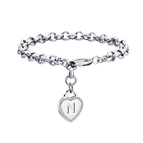 CaleesLLC Personalized Letter Charm Anklet for Women