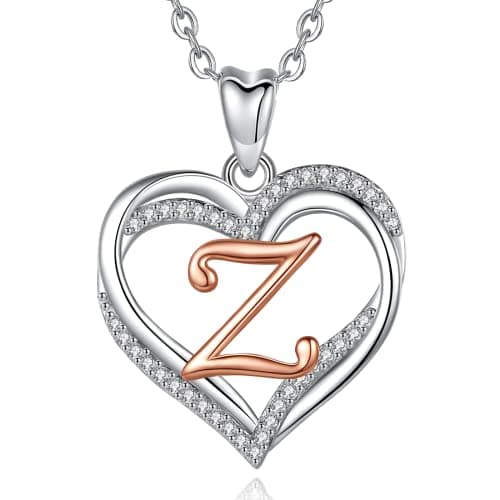 Unique Initial Necklaces for Women & Girls - Personalized Heart Letter Jewelry