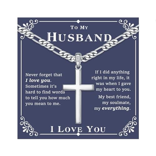 Ursteel 925 Sterling Silver Cross Necklace for Men and Women