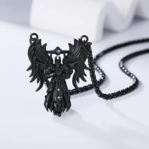 YAMI Angel Wings Dragon Pendant 316 Stainless Steel Necklace