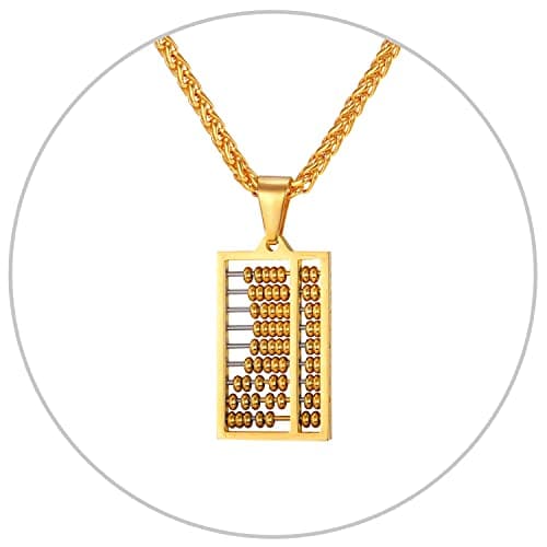 Stainless Steel 18K Gold Plated U7 Punk Dagger Pendant Necklace 22-24 Inches