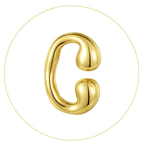 KissYan 14K Gold Plated Beaded Initial Bracelets A-Z Dainty Jewelry