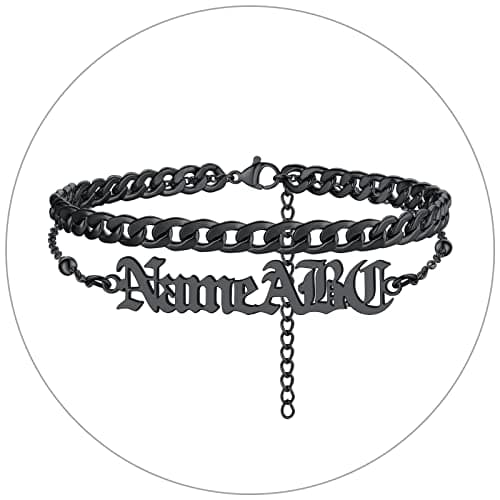 FindChic Stainless Steel Ankle Chain Bracelets, Cuban Curb/Figaro/Box Links, Adjustable Anklet