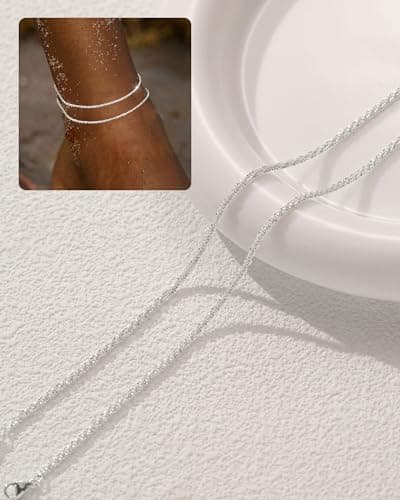 Waterproof Gold and Silver Anklets for Teen Girls