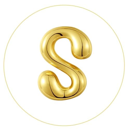 KissYan 14K Gold Plated Beaded Initial Bracelets A-Z Dainty Jewelry