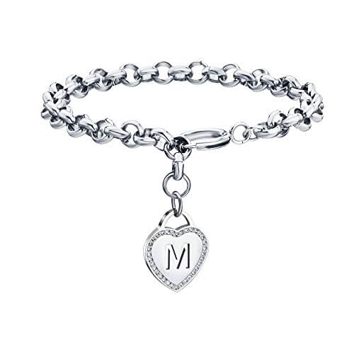 CaleesLLC Personalized Letter Charm Anklet for Women