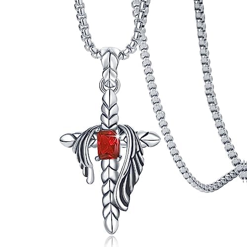 YAMI Angel Wings Dragon Pendant 316 Stainless Steel Necklace