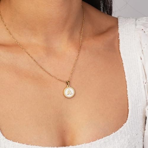 Cosie Lily Women's 14K Gold Plated Initial Alphabet Necklace