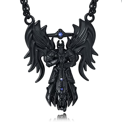 YAMI Angel Wings Dragon Pendant 316 Stainless Steel Necklace