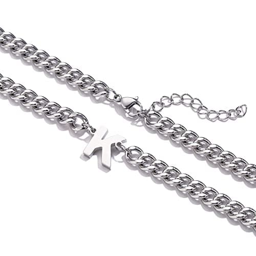 DuoDiner Graduation Gift: A-Z Cuban Chain Necklace for Him & Boys