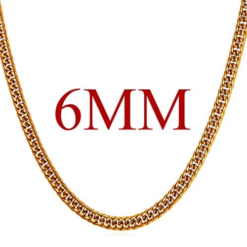Refined Title: Stainless Steel Miami Cuban Link Chain for Men and Women, 3/6/9/12mm Width, 18-30 Inch Length