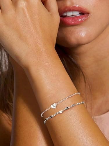 Silvora Initial Bracelets for Women