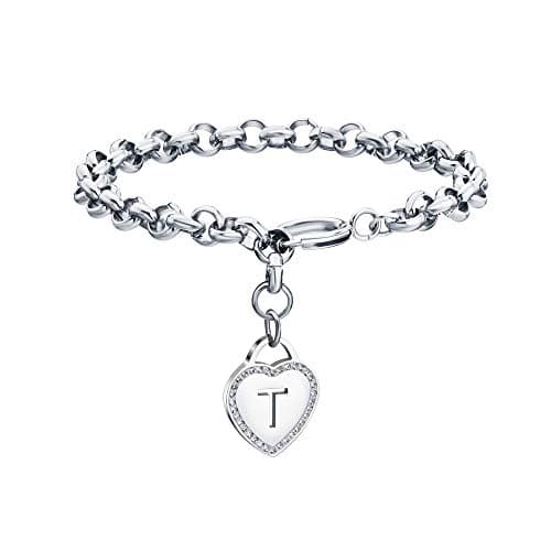 CaleesLLC Personalized Letter Charm Anklet for Women