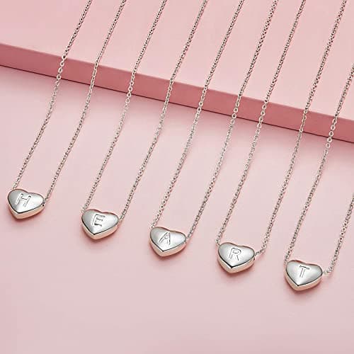 Monily Initial Heart Necklace for Women Gold Plated Choker
