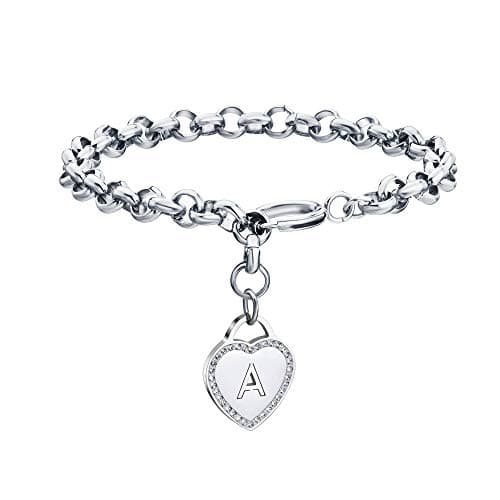 CaleesLLC Personalized Letter Charm Anklet for Women