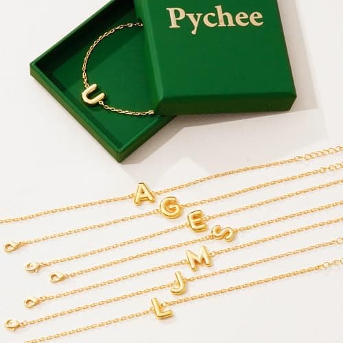 Gold Plated Balloon Letter Necklace A-Z for Women