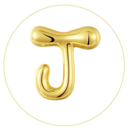 KissYan 14K Gold Plated Beaded Initial Bracelets A-Z Dainty Jewelry
