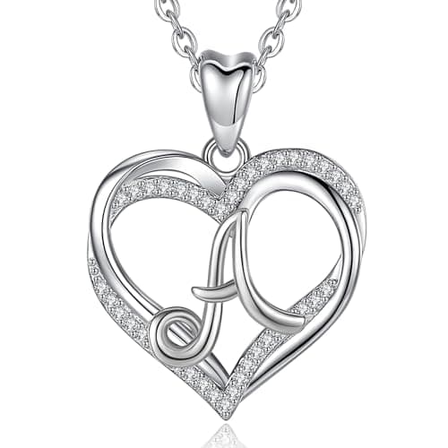 Unique Initial Necklaces for Women & Girls - Personalized Heart Letter Jewelry