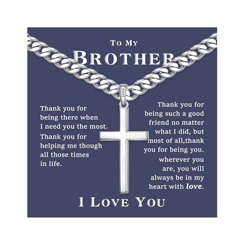 Ursteel 925 Sterling Silver Cross Necklace for Men & Women