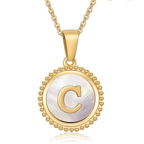 Cosie Lily Women's 14K Gold Plated Initial Alphabet Necklace