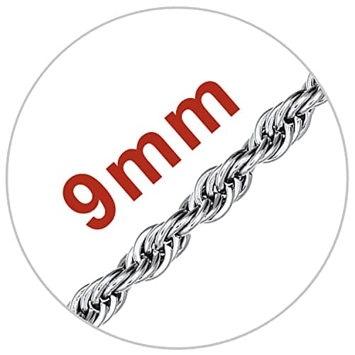 Men's 18K Gold Plated Figaro Chain Necklace 3mm-9mm, 16"-30"