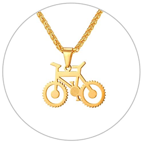 Stainless Steel 18K Gold Plated U7 Punk Dagger Pendant Necklace 22-24 Inches