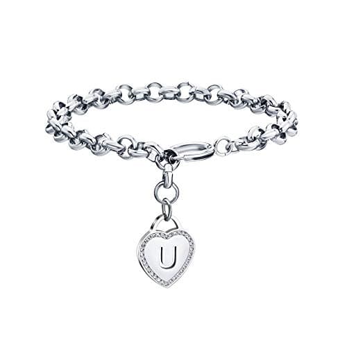 CaleesLLC Personalized Letter Charm Anklet for Women