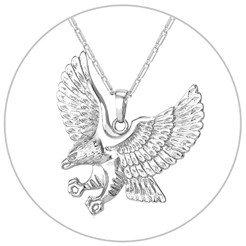 Retro Black Stainless Steel U7 Animal Pendant Necklace for Men & Women Cool Gift
