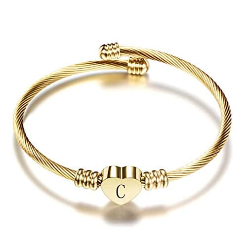 Personalized Initial Cuff Bracelets for Women