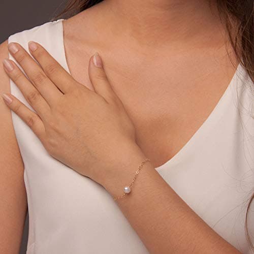 14k Gold Plated/Sterling Silver Dainty Satellite Beads Bracelet
