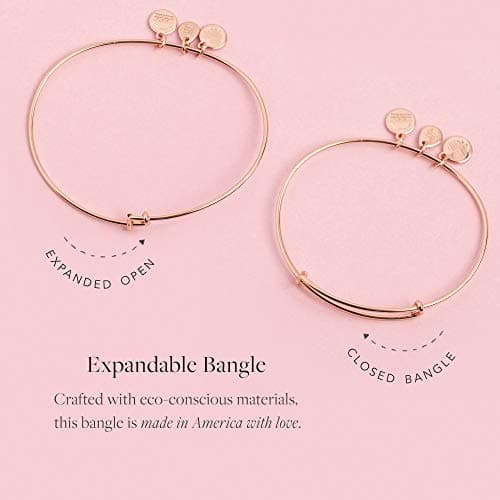 Expandable Bangle with Initial Letter Charms for Women