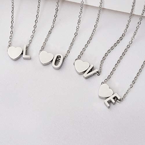 Tiny Gold Heart Initial Necklace - Personalized Mom's Gift for Women