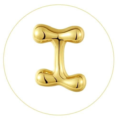 KissYan 14K Gold Plated Beaded Initial Bracelets A-Z Dainty Jewelry