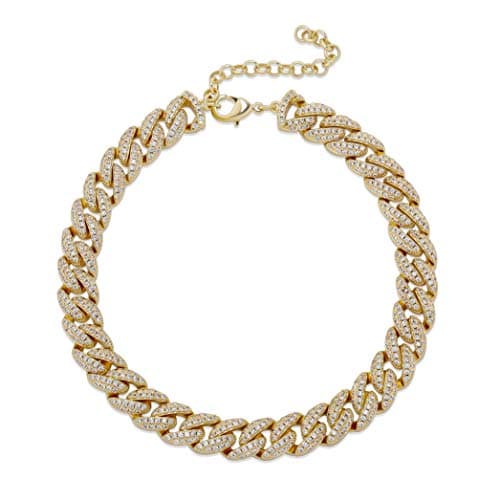 TOPGRILLZ Gold-Plated Cuban Link Anklets for Women Minimalist Foot Jewelry
