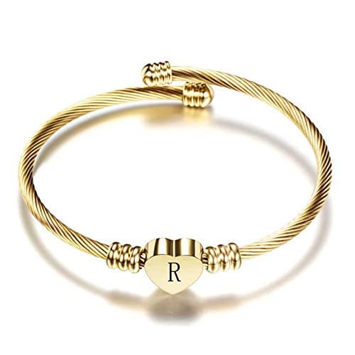 Personalized Initial Cuff Bracelets for Women