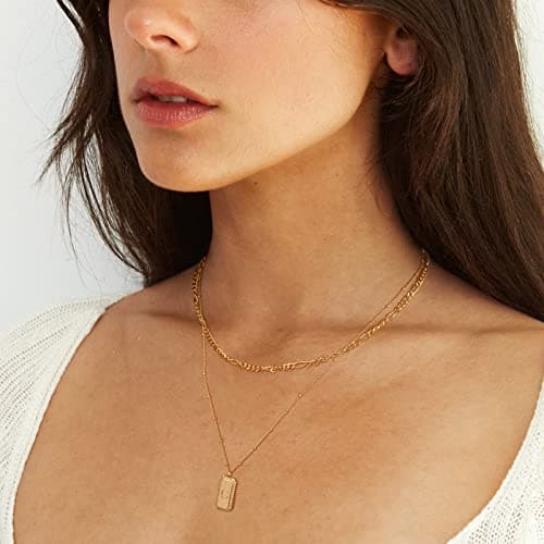 TONTMY STUDIOS Gold Initial Necklace & Choker Set