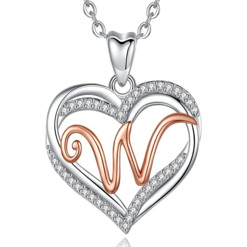 Unique Initial Necklaces for Women & Girls - Personalized Heart Letter Jewelry
