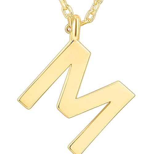 PavoI 14K Gold Plated Initial Necklace for Women