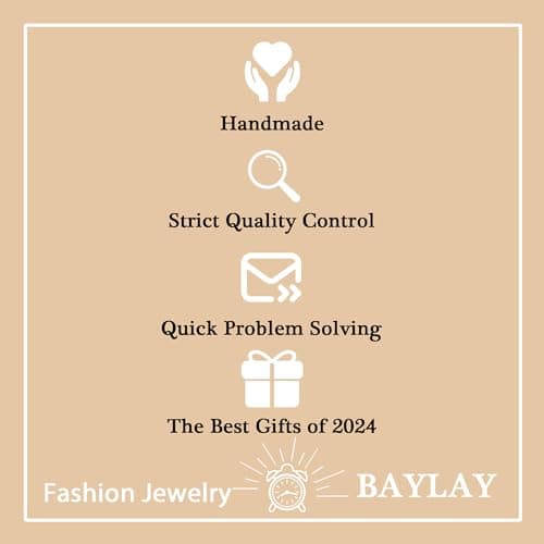 BAYLAY 18K Gold Plated Initial Bracelet for Women