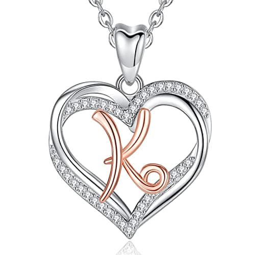 Unique Initial Necklaces for Women & Girls - Personalized Heart Letter Jewelry