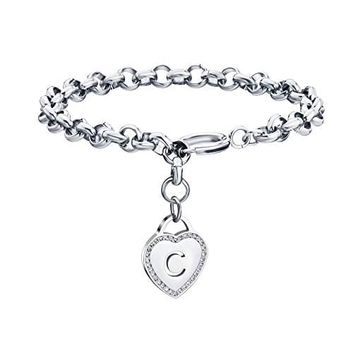 CaleesLLC Personalized Letter Charm Anklet for Women
